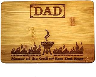 Laser Engraved Cutting Board Master of the Grill and Best Dad Ever Father's