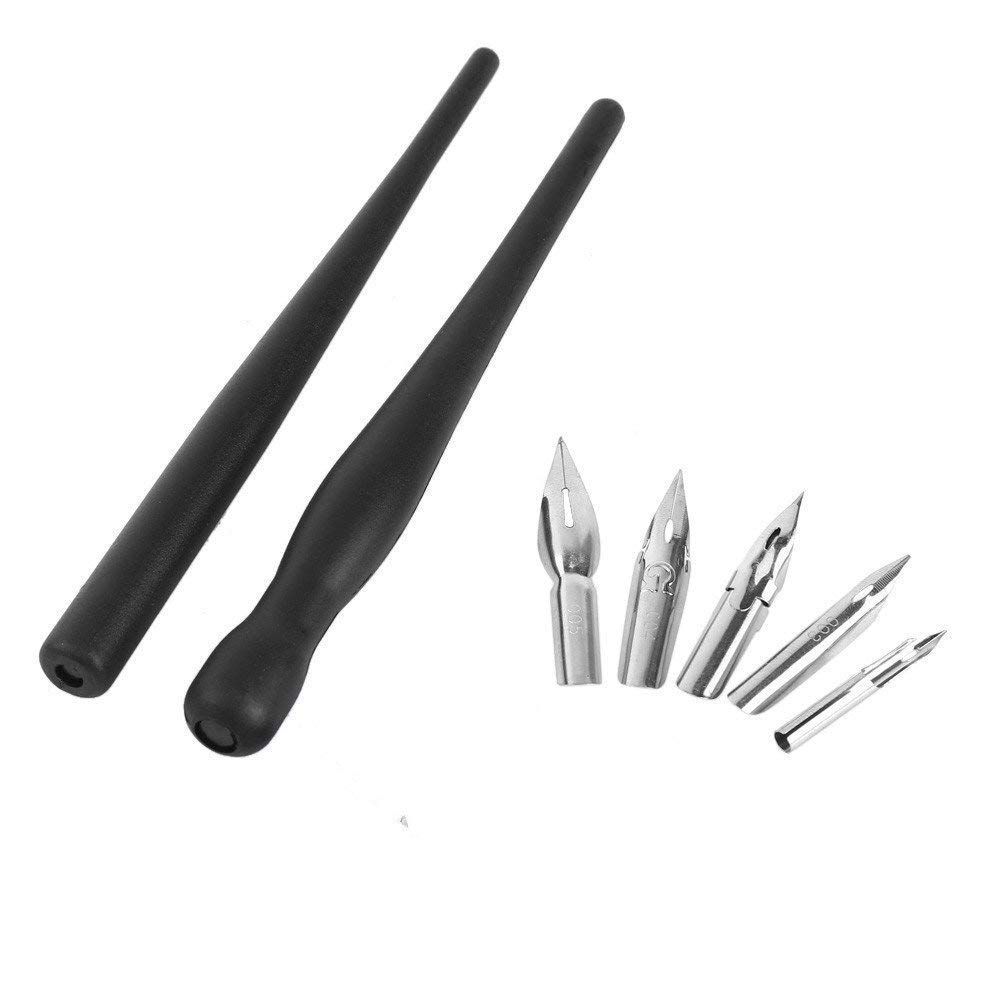 1 Set Manga Cartoon Comic Drawing Painting Kit Tool With 2 Pen Holders and 5 Nibs