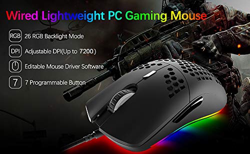 AIRENA-Souris-Gamer-Souris-Gaming-PC-avec-Effets-declairage-RGB-7200-DPI-reglable-6-Boutons-programmables-Conception-de-Souris-Ergonomique-pour-Gaming-OrdinateurLaptopMac