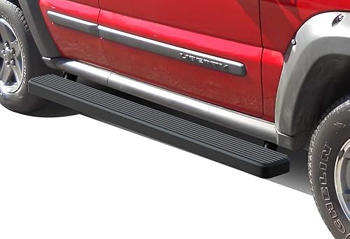 APS Estribos (barras Nerf barras escalones laterales) compatibles con Jeep Liberty 2002-2007 de 4 puertas (sin aletas de fango, los rieles de roca