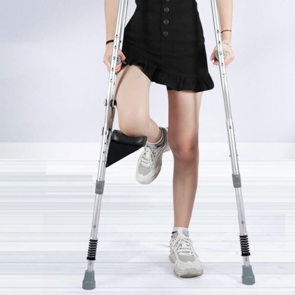 Muletas Andadores for fracturas Jóvenes Muletas Dobles Muletas for Axilas Bastón Ligero Antideslizante (Size : 113-126cm)