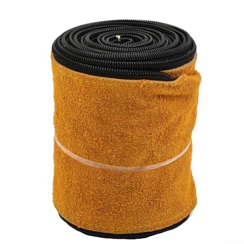 TIG Mig Cowhide Leather Welding Torch Cable Hose Cover TIG Welding Torch Cable Cover/Sleeves Flame-Resistant Leather Stitched, Flame Retardant Welding Torch Cable Hose Cover