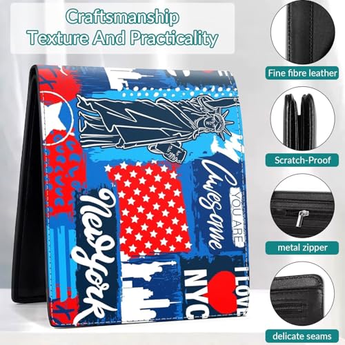 Teen Boys Cool Wallet Funny Leather Wallets Credit Id Card Cash Holder Black Rfid Blocking Zipper Cute Kawaii Aesthetic Wallets With Coin Pocket Id Window For Teen Boy Male Youth Guys Men Teenager2