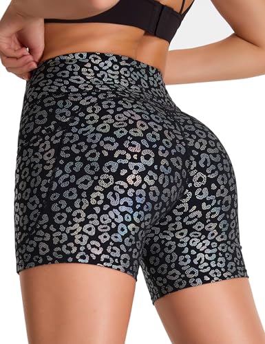 Image of THE GYM PEOPLE High Waist Yoga Shorts for Women's Tummy Control Fitness Athletic Workout Running Shorts with Deep Pockets