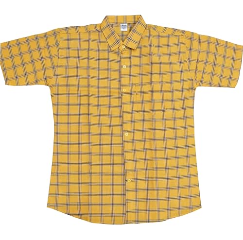 Image of Men's Self Design Casual Shirts Half Sleeves