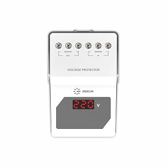 GIDEON Wiring Voltage & Surge Protector w/LED Display, Adjustable Over/Under Voltage & Delay Time, 2100J Surge Protection for Air Conditioner, Refrigerator, TV, Home Appliances, 30A 6600W