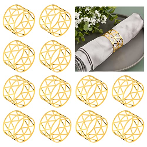 10 Goldene Serviettenringe - Halbkreis Design Für Tischdeko