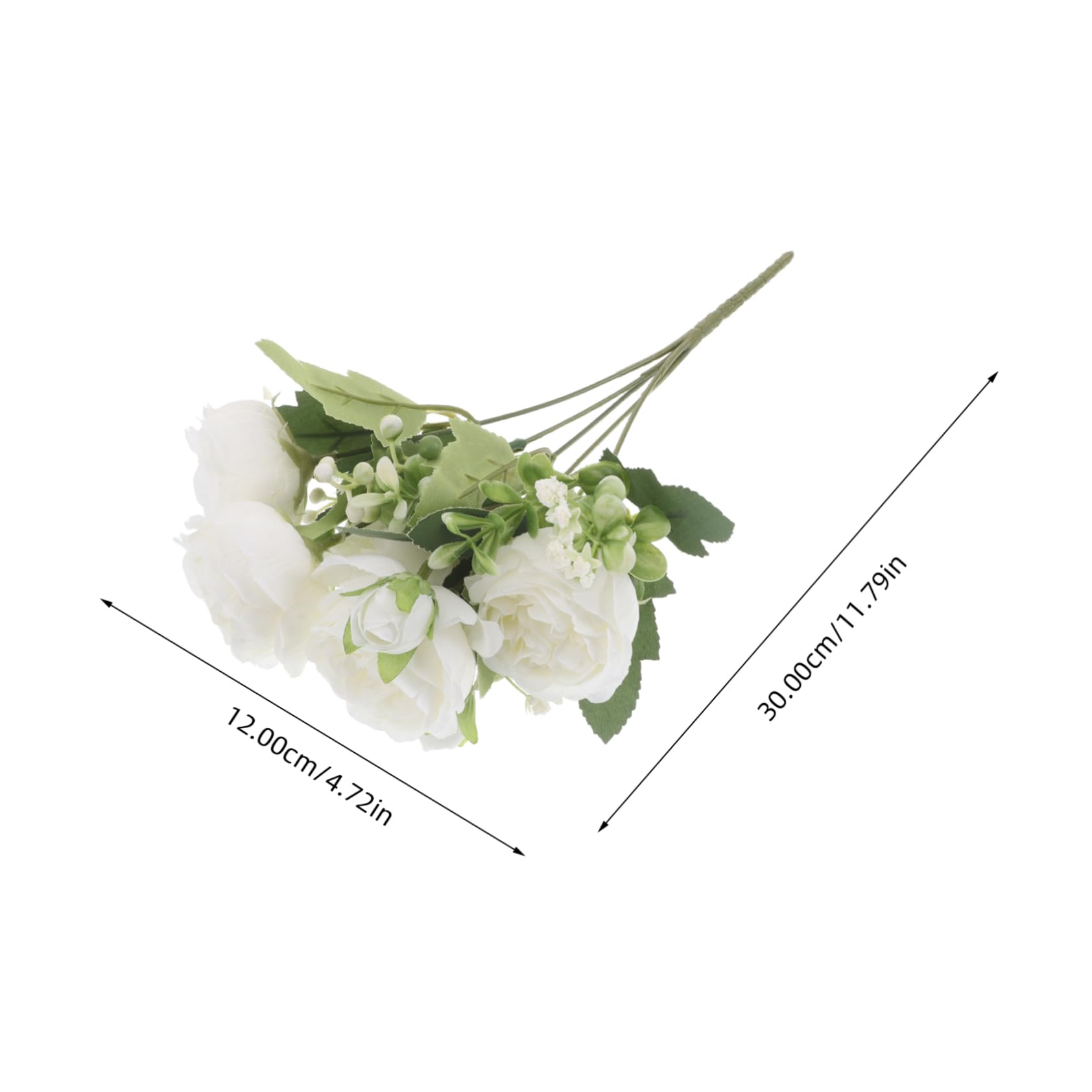 Zerodeko Bouquet di Peonie Finte Steli 10 Pezzi in Seta Bianca | Decorazioni Domestiche, Prop per Matrimoni, Composizioni Floreali per Camere e Farmhouse