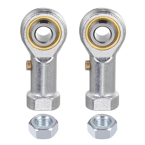 sourcing map 2pcs PHS6 M6 Female Rod End Bearing M6x1 Right Hand Thread, Self-Lubricating Joint Rod Ends, Includes Jam Nut