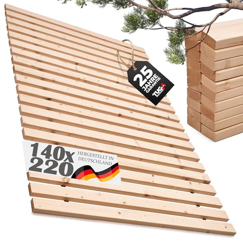 TUGA - Holztech Rollrost Lattenrost 140 x 220 cm 29mm 500kg stabilster Bettrost Rolllattenrost
