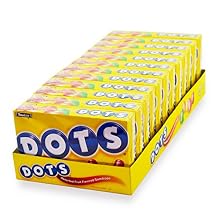 DOTS Individually Wrapped Candy Holiday Pack - Original Gummy Candy Flavors - Cherry, Lime, Orange, Lemon, Strawberry - Gluten Free, Kosher & Peanut Free Gumdrops - Bulk 12ct, 6.5oz Dots Candy Boxes