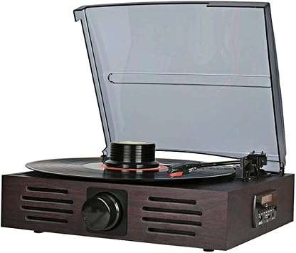 Vinyl Record Player Bluetooth Turntable with Built-in Speakers and USB Belt-Driven Vintage Phonograph Record Player 3 Speed for Entertainment and Home Decoration