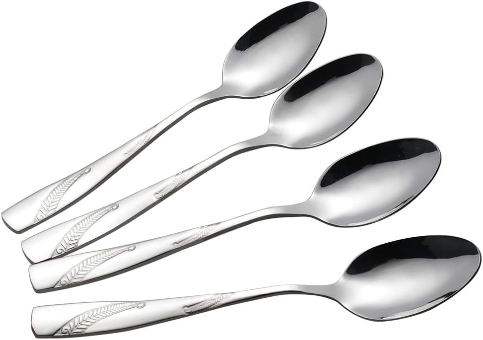 16-Piece Stainless Steel Dinner Spoons, 8.19-Inch