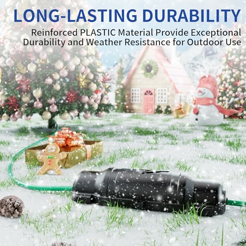 Cismorvex 2 Pack Outdoor Extension Cord Safety Cover with Waterproof Seal IP54 Water-Resistant, Weatherproof Electrical Connection Box with 2 Latches, Plug, Socket, Holiday Decoration Light, Black by cismorvex - Image 6