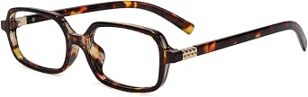Slocyclub Square Blue Light Blocking Glasses for Women Men Retro Eyeglasses