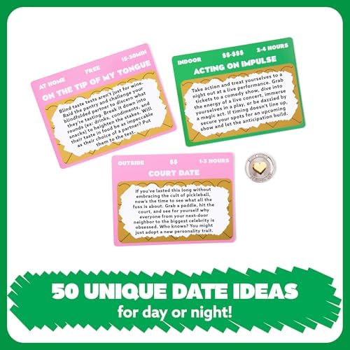 Date Night Scratch-Off Cards by Relatable, Gifts and Unique Date Night Ideas for Couples, Discover Fun Couples Activities for Day and Night, Includes Coin and 50 Scratch-Off Cards, for Ages 17+ - 4