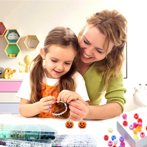 Perles Kandi pour bracelet et bijoux : kit de 3500 pièces en 96 couleurs avec breloques