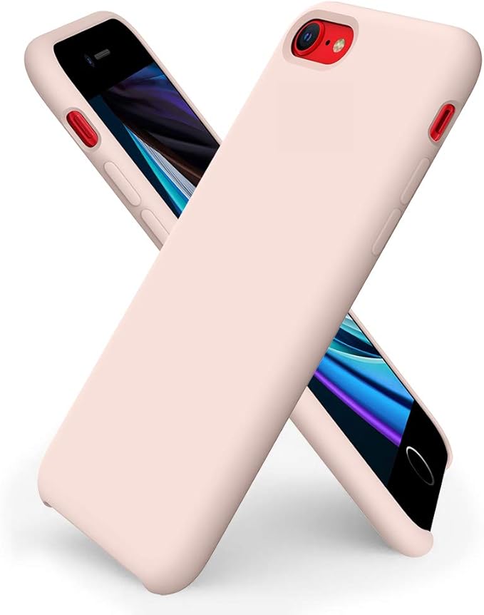 Ornarto Liquid Silicone Case For Iphone Se Iphone 7 8 Slim Liquid Silicone Soft Gel Rubber Case Cover For Iphone 7 8 Se 4 7 Inch Pink Sand Amazon Co Uk Electronics Photo