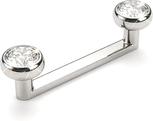 14G Titanium Surface Piercing Jewelry Double Crystal Internally Threaded Surface Tragus Staple Bar Piercing Jewelry Flat Bar Unisex Body Jewelry
