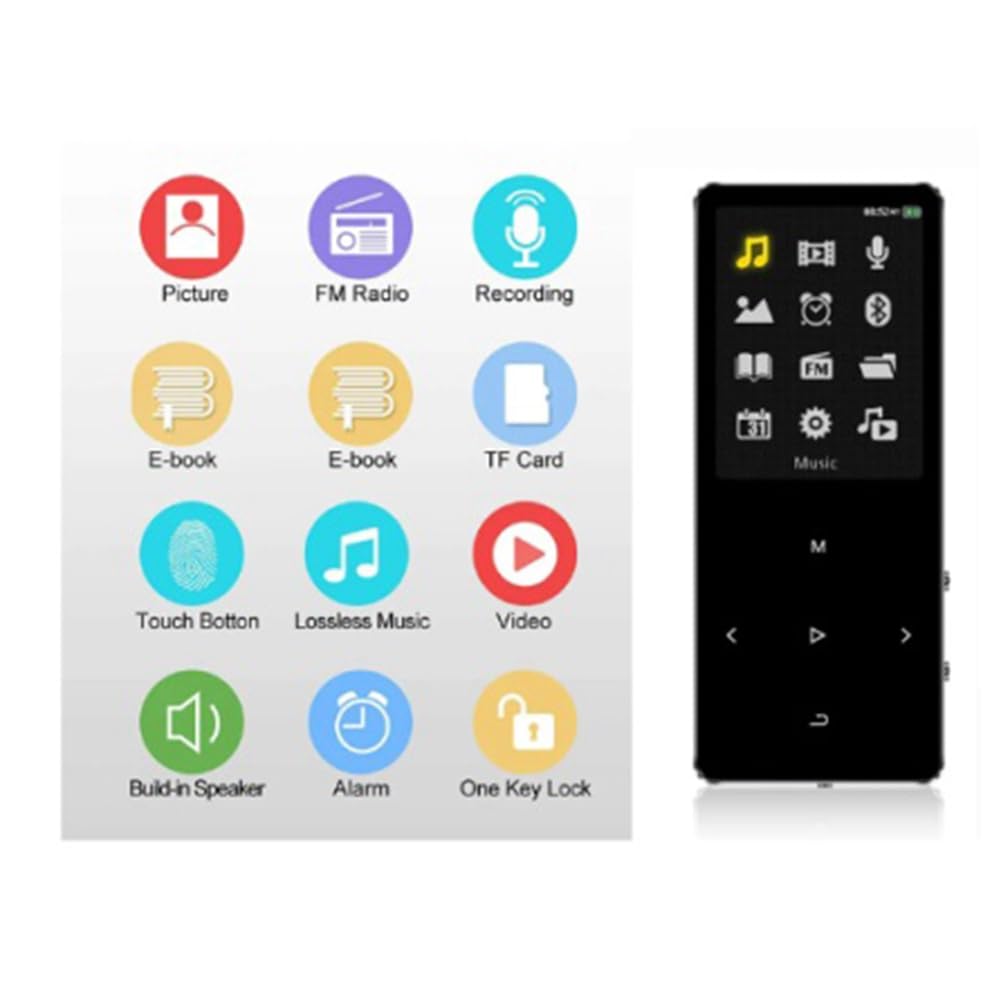 X2 Prend en Charge Le Lecteur MP3 sans Perte Bluetooth 4.2, Baladeur Audio Portable HiFi 40 Go avec Radio FM, Enregistreur Vocal EBook, Fabrication Soignée et