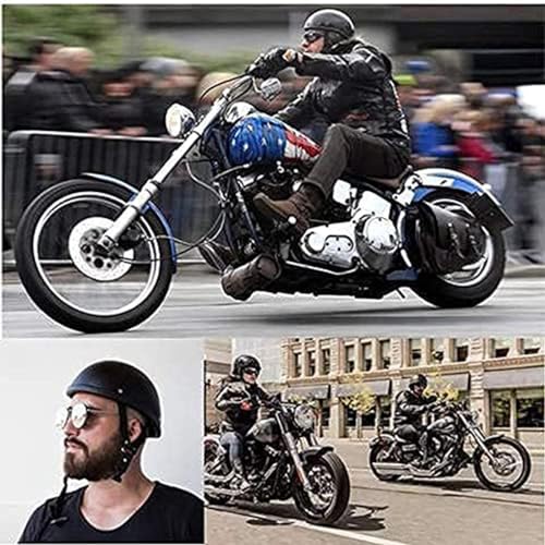 Casque demi-jet rétro moto cruiser chopper scooter homologué ECE