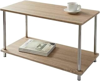 YORKSHIRE HOMEWARE Solid Oak Coffee Table | Occasional Wood Table | Tea Tables with Shelf | Wooden Storage Table | Indoor Decor Decorative Furniture | Wooden Side Table in Rectangular Shape