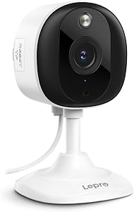 Lepro 2K Security Camera Indoor/Outdoor, Full Color Night Vision, Smart Camera for Baby Care, Pet Monitoring, Remote Intercom, 2-Way Audio, Cloud & SD Card Storage, Works with Alexa, Google Assistant