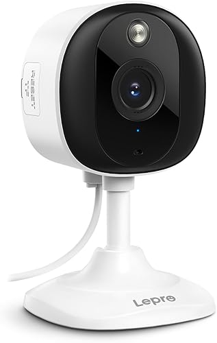 Lepro Cámara de seguridad 2K para interiores y exteriores para cuidado del bebé, monitoreo de mascotas, portero remoto, visión nocturna, audio de 2