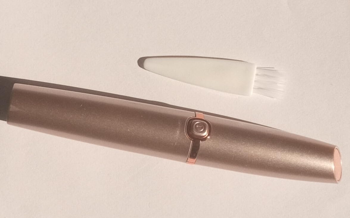 Painless Eyebrow Hair Remover,Upper Lip Hair Removal Trimmer with LED Light for Women - Rose Gold(Pack of 1)