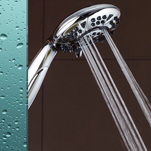 AquaDance High Pressure 6-Setting 4.15" Chrome Face Hand Held Shower Head with Hose for Ultimate Shower Experience! Officially Independently Tested to Meet Strict US Quality & Performance Standards by AquaDance - Used condition - Image 6