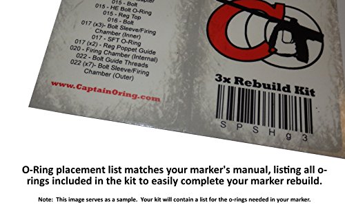 Captain O-Ring MacDev Droid - Color Coded 3X Oring Rebuild Kit