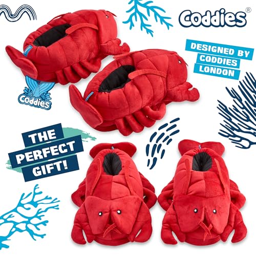 Coddies Lobster Slippers | Plush Animal Slippers, Memory Foam Soles, Funny Fish Slippers, Novelty Gift for Men, Women & Kids2