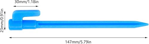 Miniatura 2 de Pastlla 20 estacas de plástico resistente para bordes de paisaje, soporte para plantas, estacas de césped, estacas duraderas para tienda de campaña,
