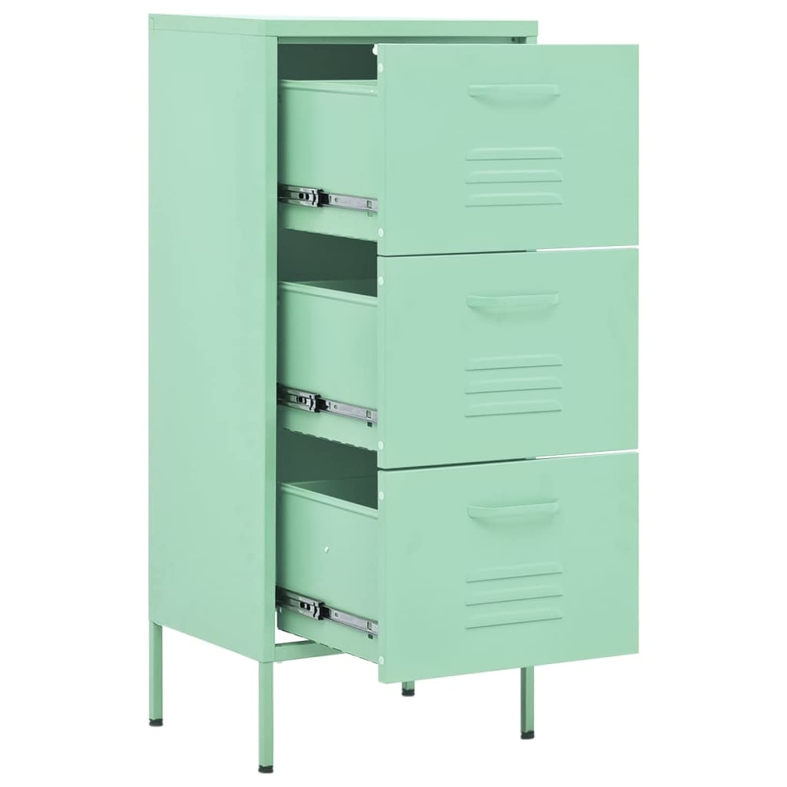 Lagerschrank Minzgrün 42,5x35x101,5 cm LagerschräNke Gartenschrank Lagerschrank Highboard Schrank Stahl