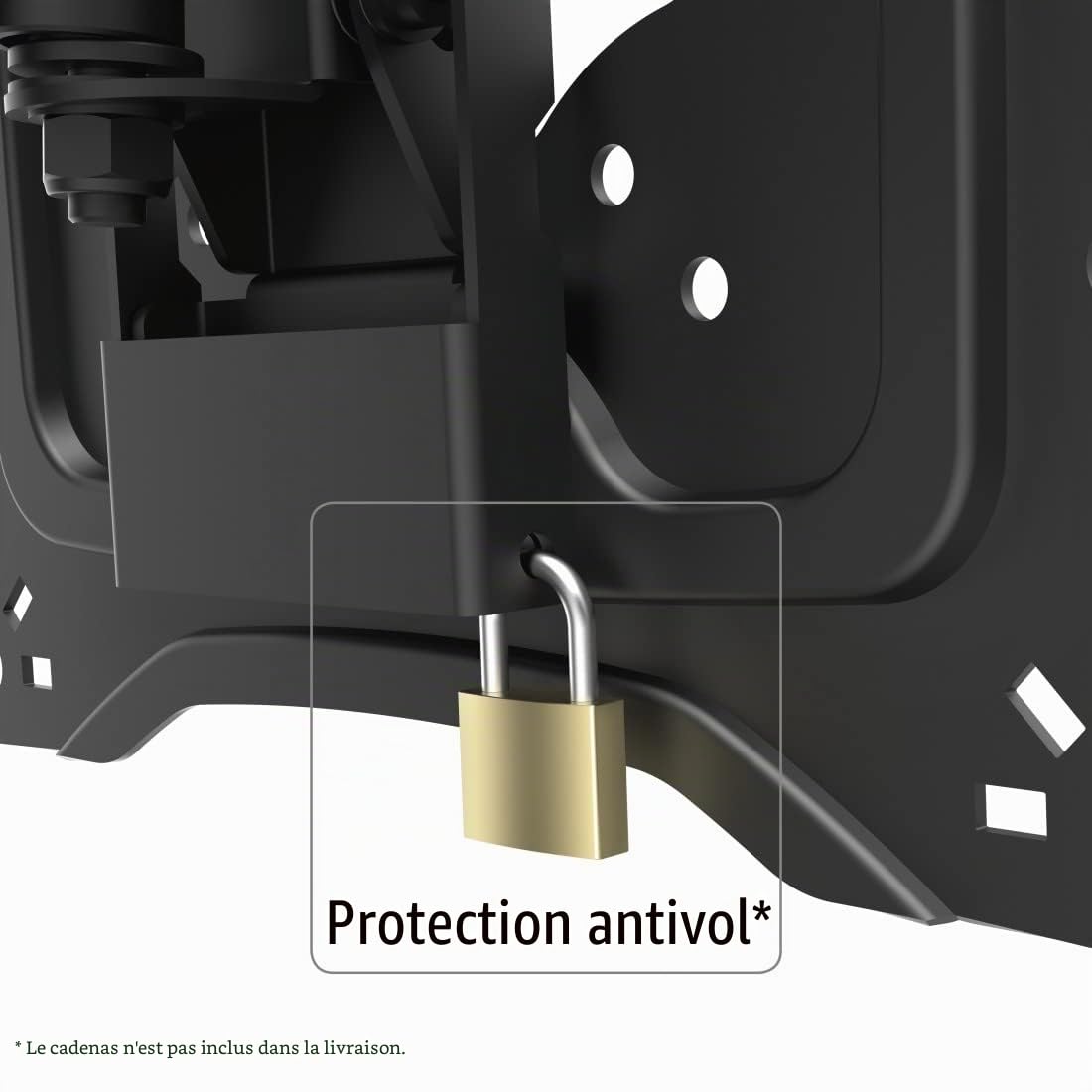 Hama Support Mural TV Pivotable Inclinable Dispositif Antivol Garantie 10 Ans (TV 19" à 48", 122cm 20kg Max, Inclinaison - 5/+15°, Rotation 180°, VESA 200x200 Max, Chevilles Fischer) Noir