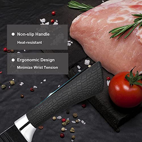 Image of SHOPPOFOBIX 6 Pcs Non-Stick Knife Set for Kitchen, Professionals, Chef, Super Sharp high Carbon Stainless Steel Material, Ergonomic Soft Grip Handle - Kitchen Cutlery Knives Set