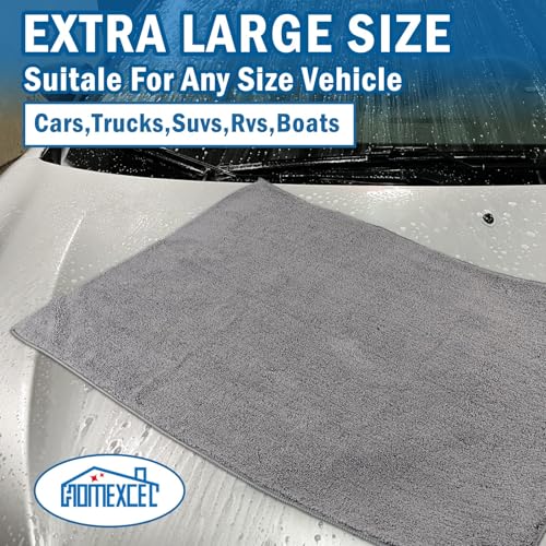 Image of HOMEXCEL Professional Large Microfiber Car Drying Towels 8 Pack, 31 inch x 24 inch