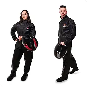Capa de Chuva para Motociclista Modelo Feminino Preto (P)