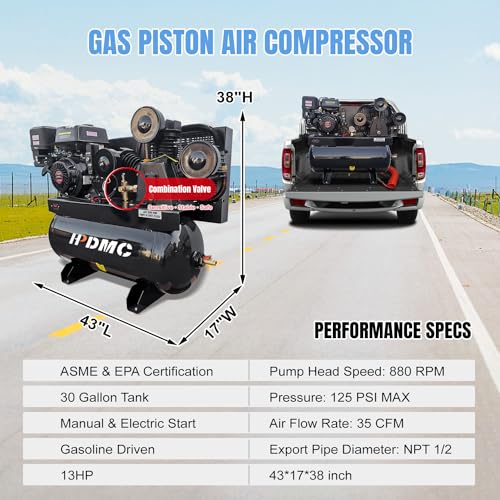 HPDMC 13HP 30-Gallon Gas Compressor