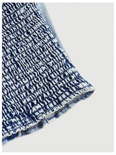 MakeMeChic Women's Y2K Denim Vest Tops Sleeveless Shirred Lace Up Tie Backless Halter Jean Top4