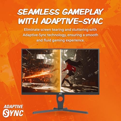 Image of AOC 27G10ZE 27 inch Gaming Monitor, Full HD 1920x1080, Up to 260Hz 0.5ms, HDMI 2.0 x2, Display Port x1, 3-Sided Frameless, Console Gaming Ready, 3-Year Zero-Bright-Dot