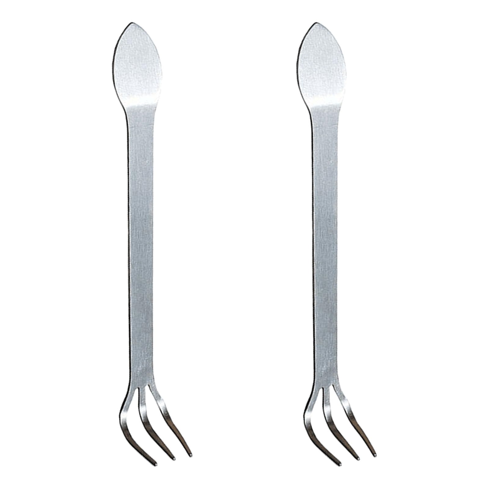 1 / 2X Bonsai Rakes Bonsai Tree Tool Lightweight 3 Prong Stainless Steel Root Rakes Loosen Soil Tool with Ergonomic Handle Stainless Steel Garden