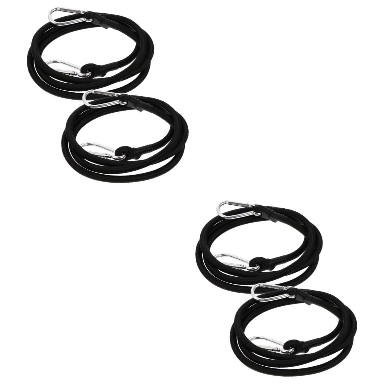 Anneome 4 Pcs Shelf Binding Rope Cargo Luggage Tie down Bungee Cord Luggage Binder Tensioner Fastening Heavy Duty Binder Binding Device Cargo Suitcase Black Polyester