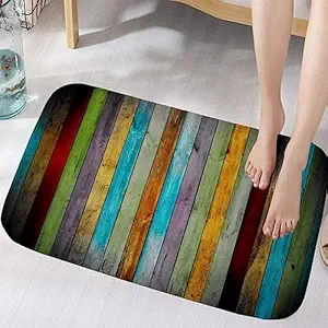 SKVM Water Absorbent mat for Bathroom Kitchen Floor mat Door Bathroom mat for Entrance Anti Slip mat for Bathroom Floor Foot Anti Skid Bathroom Shower mat (Design 4)