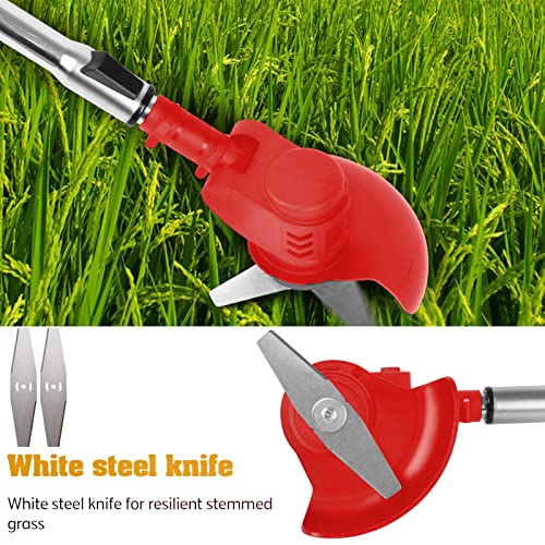 image for Meideli Cordless Grass Trimmer, 24V Electric Weed Eater with Wheels & 