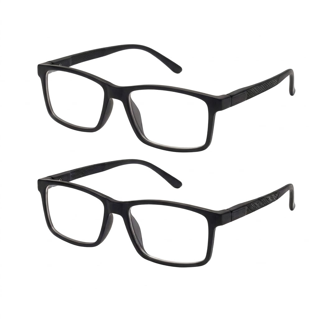 Combo Pack Of 2 Reading Glasses For Men & Women | Unbreakable Lightweight Frame | Power Eyeglasees (Single Vision) | Available in +1.0 To +3.0 | All Day Comfort |-image-20