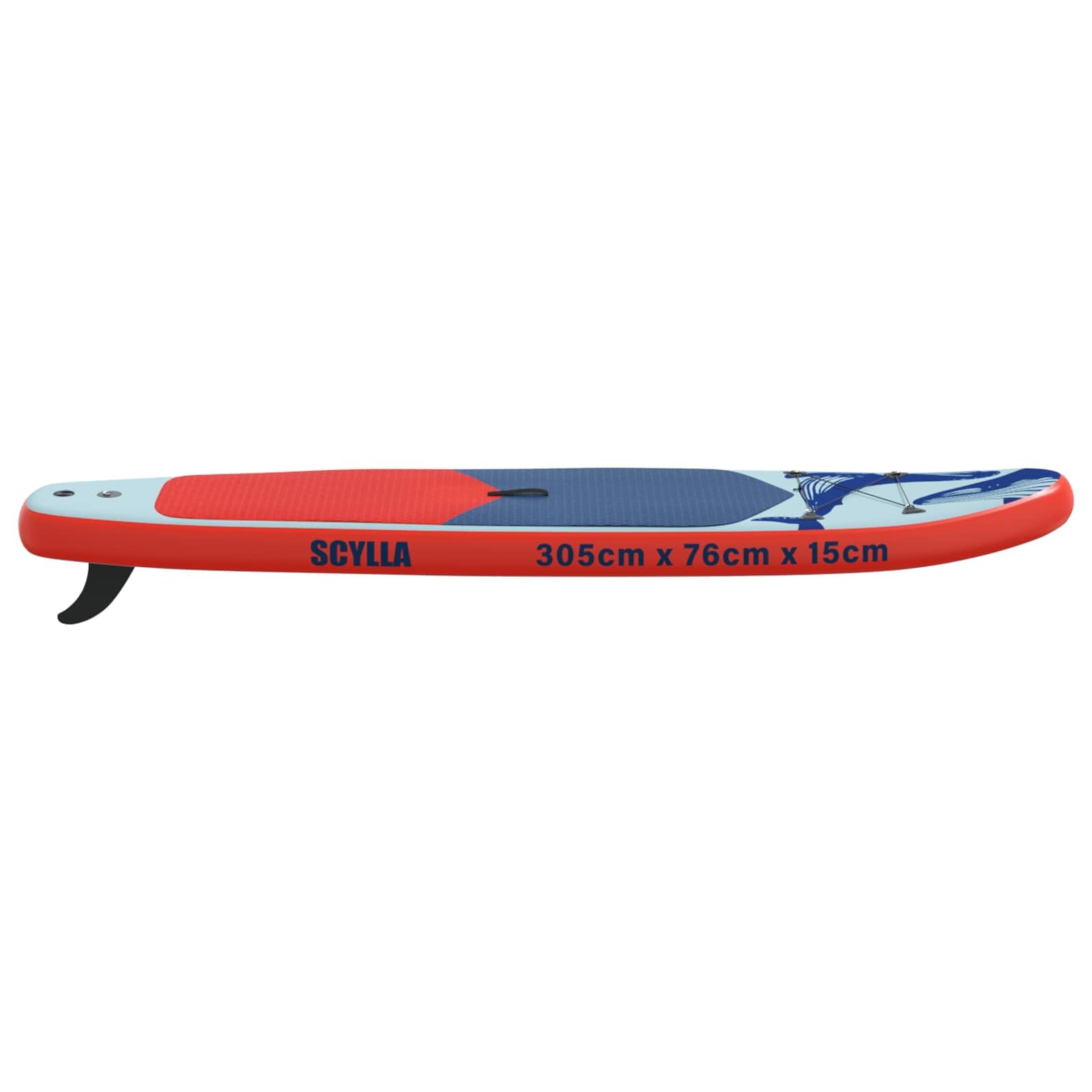 vidaXL Tabla de remo inflable con patrón de ondas de PVC para deportes acuáticos de verano