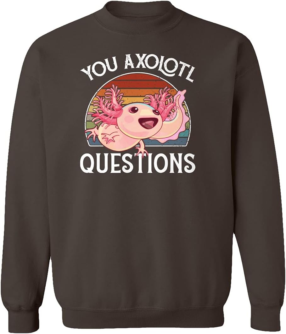 Retro 90s Funny You Axolotl Questions Unisex Sweatshirt Crewneck Sweater
