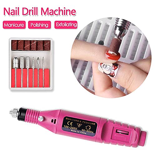 Professional Portable Electric Nail Drill,COMBO Acrylic Nail Kit, Gel Remover Nail Tools,File Finger Toe Care Nail Tips Nail Care, Nail Polishing Machine Pedicure Machine set - Image 6