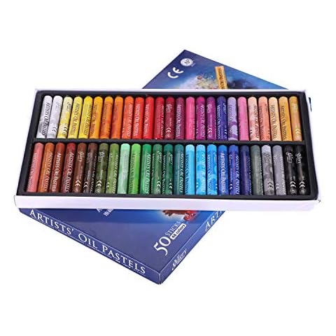 Pastellkreide Set 48 Farben Softpastellkreide Aquarell Ölmalerei Pastell Ölkreide Künstler Hobbymaler Profis Oil Pastell Kreidestifte Brillante Pastellfarben Kunstset Cover
